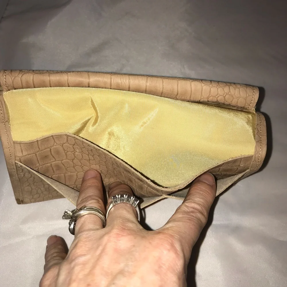 Vintage Lady Buxton Alligator Grain Wallet & Change Purse Tan